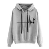 Kvinnors hoodies damer besättning hals långärmad tryck huvtröja mode Välse Lätt kvinnors zip upp klänning kvinnor