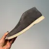 Piana Açık Yürüyüş Süet Sneaker Ayakkabı Kadın Deri Çift Çift Günlük Ayakkabı Erkekler Slip-On Yüksek Üst Yürüyüş Daireleri Ayak Bileği Botları Lüks Tasarımcı Çöl Lp Boots Fabrika Ayakkabı