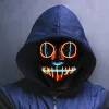Demon Slayer Glowing El Wire Mask Kimetsu Inga Yaiba -karaktärer Cosplay kostymtillbehör japanska anime räv halloween ledmask grossist