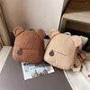 School Bags Women Portable Mini Children Travel Shopping Rucksacks Casual Autumn Winter Lamb Fleece Backpack Cute Bear Shaped Shoulder Bag