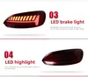 VW Scirocco 2009-20のLED Taillight 2009-20 17テールランプリアブレーキライトストリーマシグナル逆ハイライトテールライト