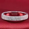 New Real 925 Sterling Silver Band Ring for Women Silver Wedding Engagement Jewelry Ring Band N563087