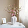 Decorative Flowers 3pcs Artificial Cherry Branch Home El Table Display Garden Decoration Outdoor Fake Flower For Wedding Decor Supplies