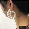 Accessori per capelli Lampadario pendente Diezi Orecchini pendenti con perle coreane vintage Moda Elegante Festa per le donne Donne Signore Ragazze Regalo D Dh65J