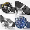 2020 hommes BLS usine édition asie Valjoux 7750 travail chronographe mouvement cadran bleu caoutchouc mouvement de plongée Men'264P