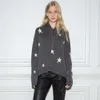 23SS Zadig Voltaire Top Fashion Designer Pull à capuche Style classique Casual Polyvalent Star Jacquard 100% Cachemire Pull en vrac Femmes Tricots Pull à capuche