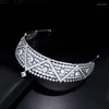 Haarspangen Barock Retro Prinzessin Königskrone Braut Zirkon Hochzeit Kopfschmuck für Frauen Schmuck Metall Haarschmuck Kopfschmuck Luxus Klassisch