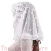 Bridal Welle Black White Women Lace Catholic Veil Mantilla for Church Head zakrywającą Masę łacińską Vela Negra Voile Dentelle Traination