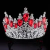 Luksusowy ślubny koron Surper Big Rhinestone Crystals Wedding Crowns Crystal Royal Crowns Hair Akcesoria Party Tiaras Baroque Chic 303p
