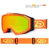 Skibrille Snap-on Doppelschichtlinse PC Skifahren Antibeschlag UV400 Snowboardbrille Herren Damen Skibrille 230918