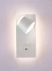 Vägglampor modern sängläsning LED -lampa roterbara sconces med switch el vardagsrum sovrummet bakgrundsbelyst omgivande ljus USB -laddning