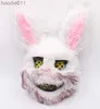 Kostymtillbehör Party Masks Halloween Scary Head Cover Rabbit Cosplay Mask Bear Bunny Costume Props Dress Up Mask for Halloween Party Scary Headgear Costumelt0