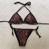 Bikini-Set, modische Damen-Badebekleidung, sexy Bikini, Nylon, schnell trocknend, BH-Shorts, zweiteiliges Set, Luxus-Designer-Badeanzug für Damen, F-Jacquard-Bikini-Anzug