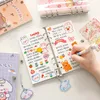 Anteckningar 100 Sheets Korean Cute Cartoon Notebook Loose Leaf Löstagbar bok Kawaii Bear Scrapbook Journal Planner Notebook for Student 230918