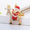 New designer fashion creative rhinestone elk Christmas Santa Claus car key chain pendant bag pendant wholesale explosive special