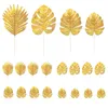 Decorative Flowers Simulated Leaves Simulation Desktop Decorations Gold Wedding Branch Banquet Home