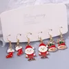 Dangle Earrings Fashion Christmas Hat Elk Bell Snowflake Pendant For Women Santa Claus Earring Festival Jewelry Gifts