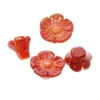 Pärlor 1pc Natural Bamboo Coral 7-13mm Camellia Flower Loose Ring Face Charms Kvinnor Smycken gör DIY örhängen Tillbehör