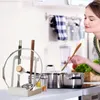 Cuillère de rangement de cuisine et porte-couvercle, Pot multifonctionnel pendant la cuisson, support d'assiettes antirouille, Gadget d'outils de repos