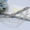 Bruiloft Sjerpen TOPQUEEN S08 Witte Jurk Sjerp Riem Bruids Zilveren Kralen Strass Luxe Vrouwelijke Sieraden Diamonte329a