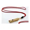 Noise Maker Loud Brass Whistle Portable Emergency Outdoor Survival Hiking Tools Party Favors Gift Present Gold Drop Delivery Home Gard Dhpw8