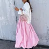 Skirts Y2k Fashion Pink Stain For Women Autumn 2023 Vintage Elegant Tutu Skirt Female High Street Long Birthday Party