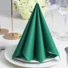 Engångsglasögon engångspappers servetter grön servett middag handdukar luftlaid gästhandduk för julbröllopsfest bordskänsla 230918