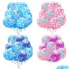 Led Toys Party Decoration 15Pcs Lot 12Inch Elephant Latex Balloons Colored Confetti Birthday Decorations Baby Shower Helium Ballon24 Dheu7