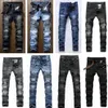 Heren jeans Verontruste Ripped Skinny Jean Mode Slanke Motorfiets Moto Biker Causale Heren Denim Broek Hip Hop Mannen Jeans kleding clot254S