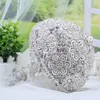 Fleurs de mariage Bouquets de strass complets cristal argent mariée tenant des accessoires de fleurs fournitures W520M