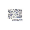 Craft Tools 12Pcs/Set Transfer Paper Ceramic Underglaze Colorf Flower Blue And White Sticker 54X37Cm High Temperature Decals Drop Deli Dh0N2