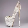 Elegant Rhinestones Stiletto Heels Wedding Shoes Tassel Party Shoes For Ladies Summer Sandals Wedding Bridal Shoes With High Quali270Z