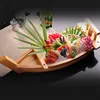 Sushi Tools Japanese Cuisine Boats Seafood Tool Wood Shop Model Wood Handmased Simple Ship Sashimi Bilded Cold Dishes Table Seary Bar 230918