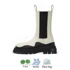 Designerskie buty botki oponowe kostki chelsea but opalony wegetrycznie skórzany wysoki Martin Mężczyzn czarny kemping platform