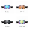 Kayak Goggles Çift Katmanlar Yavru Anti-Fog Ski Goklar Kar Snowboard Gözlükleri Karayolu Gözü Açık Hava Spor Büyük Küresel Dağ Goggles 230918