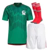 Men Kids 2022 Meksyk piłkarski koszulka H.Lozano Chicharito World 22 23 Puchar 2023 Camisetas de Futbol Zestaw piłkarski Kit Football Bramkarz krótki rękaw