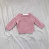 Rompers Toddler Girl Sweaters Popcorn Knit Pullover Tröja Casual Girls Solid Color Knitwear For Baby Clothes 230918