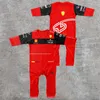 Rompers F75 Model of F1 Racing Car في موسم 1655 Driver Baby Jumpsuit Red Extreme Sports Fan Suituit for Boys and Girls 230915