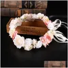 Hair Accessories Bridal Garlands Girls Princess Colorf Simation Flowers Wreaths Holiday Head Kids Beach Pography Drop Delivery Baby Ma Dhdup