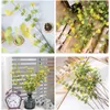 Decorative Flowers 6Pcs Artificial Leaf Bright Colors Non-fading Realistic Simulation Plants For Home Decoration