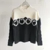 女性編みのセーターウールフォールガールズウールプルオーバー付き文字ニットシャツスーパーエラスティックファッション服セーター257A