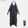 Accessoires de costume No Face Man Cosplay Costume Anime Film Spirited Away Halloween Cosplay Robe Gant BlackPurple Masque Adulte enfants Dropshipping J220720 L230918