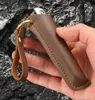 Taktische Feste Klinge Damaskus Messer Tragbare Outdoor Survival Selbstverteidigung Klappmesser Camping Messer Mit Leder Scheide