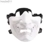 Accessoires de costumes Masque fantôme souriant effrayant Forme réglable (tactique) Couvre-chef Protection Costumes d'Halloween Accessoires Masque facial de cyclisme L230918