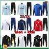 2023 2024 Survêtement de football inter Hommes Enfants Costume d'entraînement de football 23 24 Milan Jogging Manches longues Homme Enfant Garçons Filles Kits MILANO survetement chandal tuta