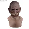 Kostymtillbehör Party Masks 2021 Old Man Mask Halloween Creepy Wrinkle Face Costume Realistisk latex Masquerade Carnival Masque L230918