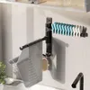 شماعات Clockespin Storage Storage Rack Multi Bar Hanging ملابس الجرف مساحة الألومنيوم منظم الحمام شرفة قابلة للطي قضيب الخطاف