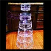 Lustre de 7 camadas para bolo de cristal, torre de cupcake, suporte para festa de casamento, torre de bolo, peças centrais de casamento202p