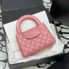 Mini borsa shopping di lusso in pelle di vitello 19 cm |Borsa a tracolla con catena a tracolla di qualità specchio, moda firmata