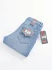 Jeans para hombre Diseñador Slim Fit Denim cortado y rasgado con elegante parcheCausal Fashion Street Style 230915